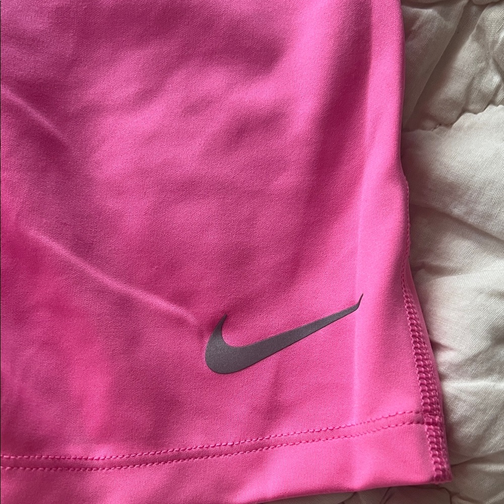 Nike Women's Bright Pink Bike Shorts - Picture 2 of 4
